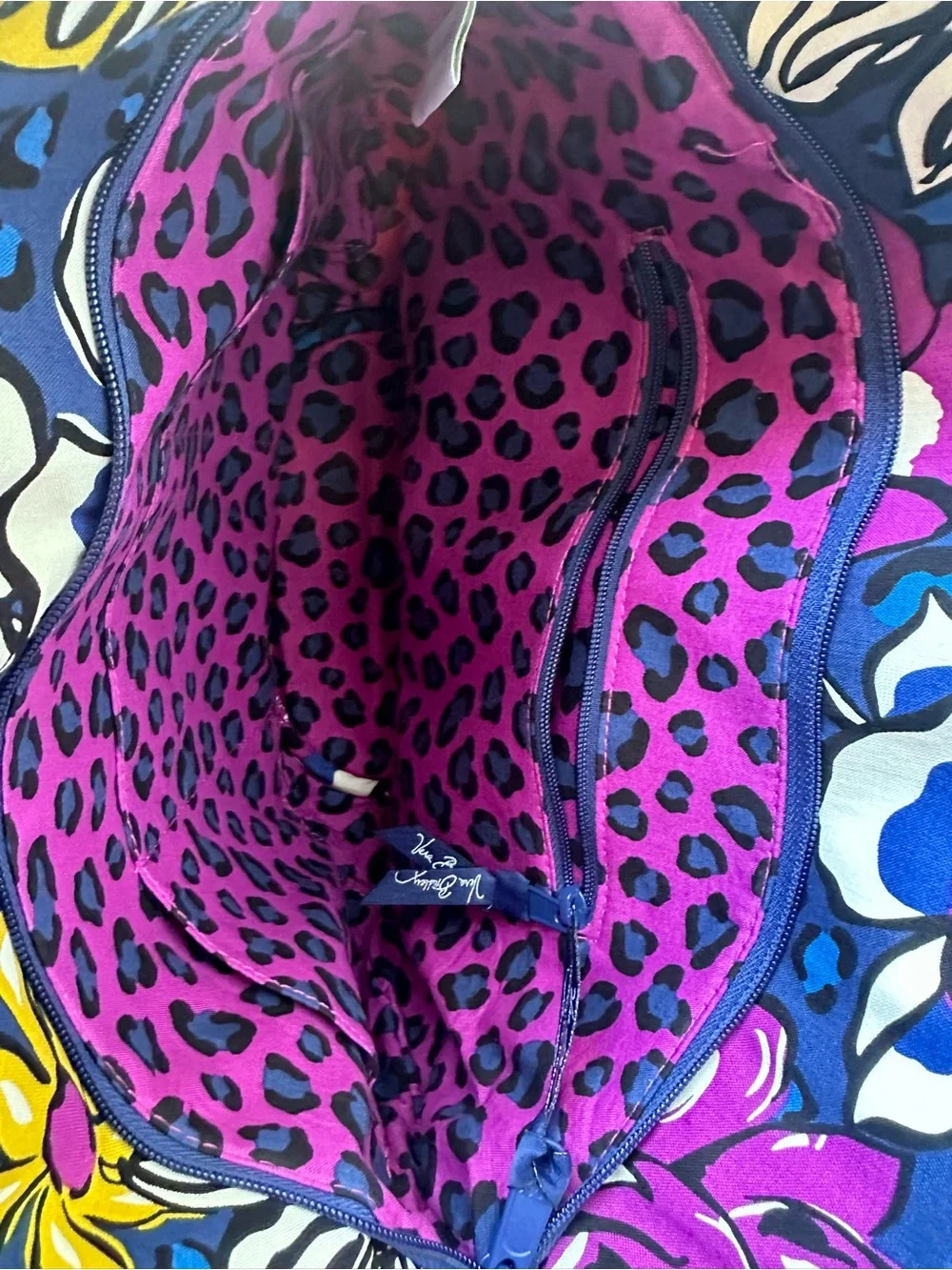 Vera Bradley Purple Blue Yellow Floral Shoulder Bag
